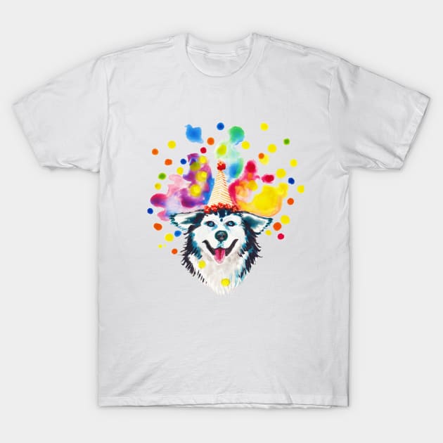 Happy husky T-Shirt by AgniArt